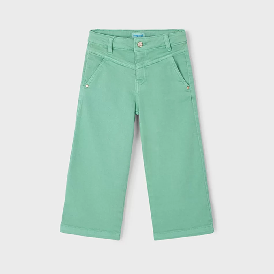 Calças largas sarja menina - Verde - Armazéns Ronfe
