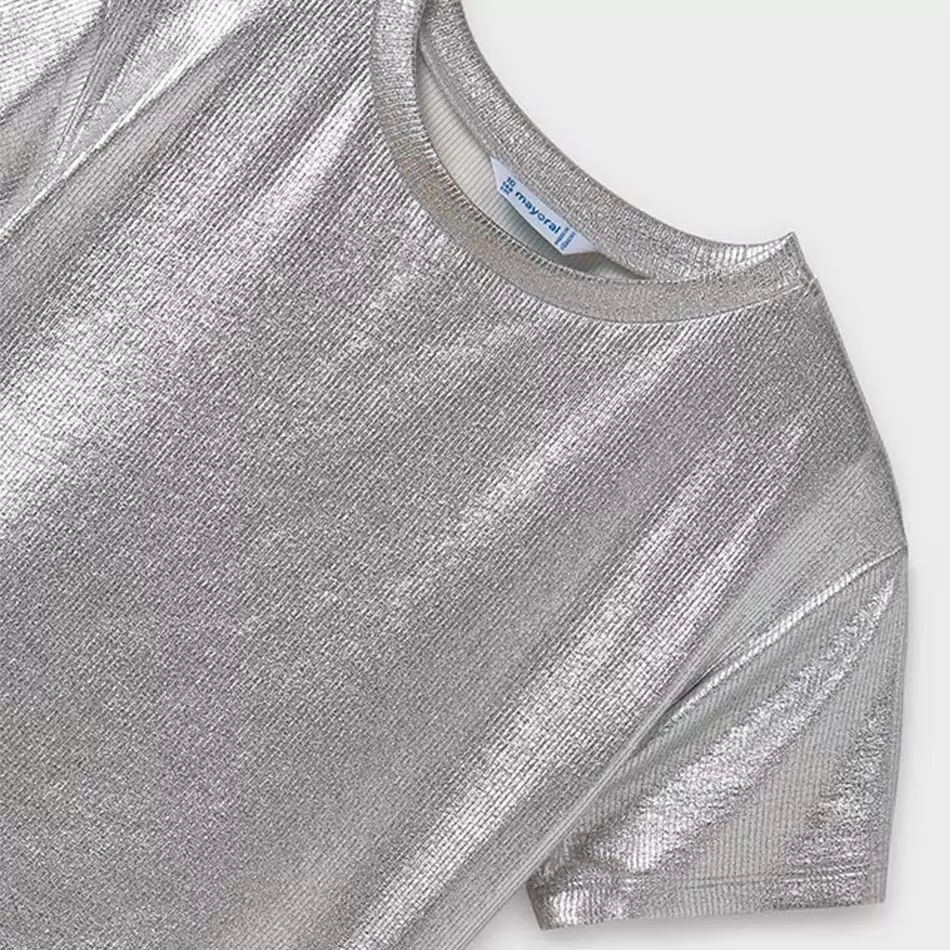 Camisola metalizada canelada rapariga - undefined