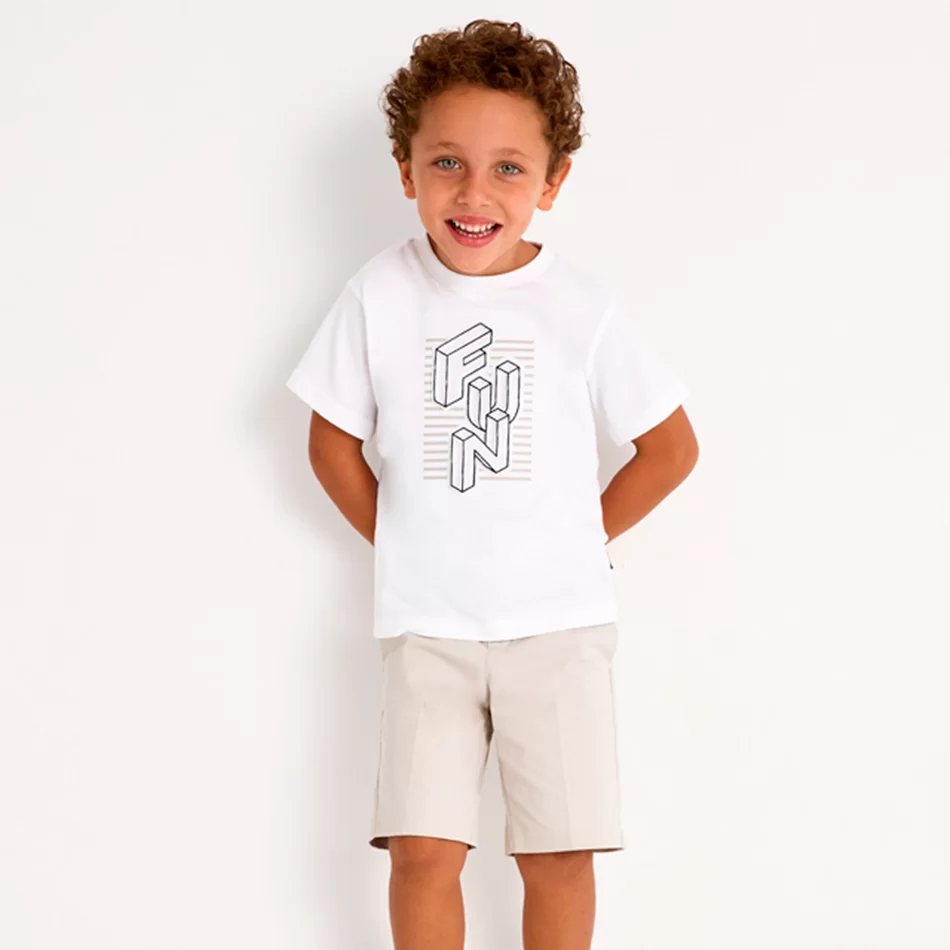 T-shirt texto relevo menino - undefined