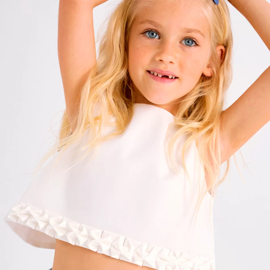 Top detalhe plissado menina - undefined