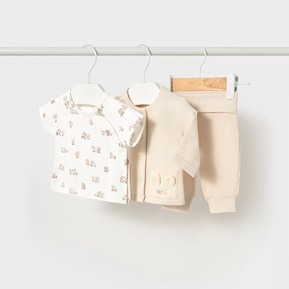 Fato treino com t-shirt estampada recém nascida - undefined