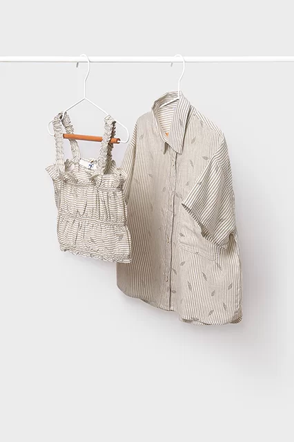 Blusa com top riscas rapariga - undefined