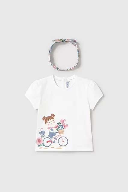 T-shirt com fita estampada bebé - Armazéns Ronfe