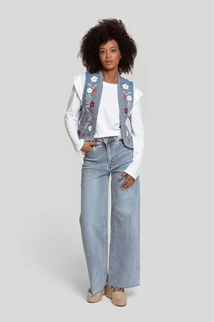 JEANS LAULIA WIDE LEG FULL LENGTH - Armazéns Ronfe