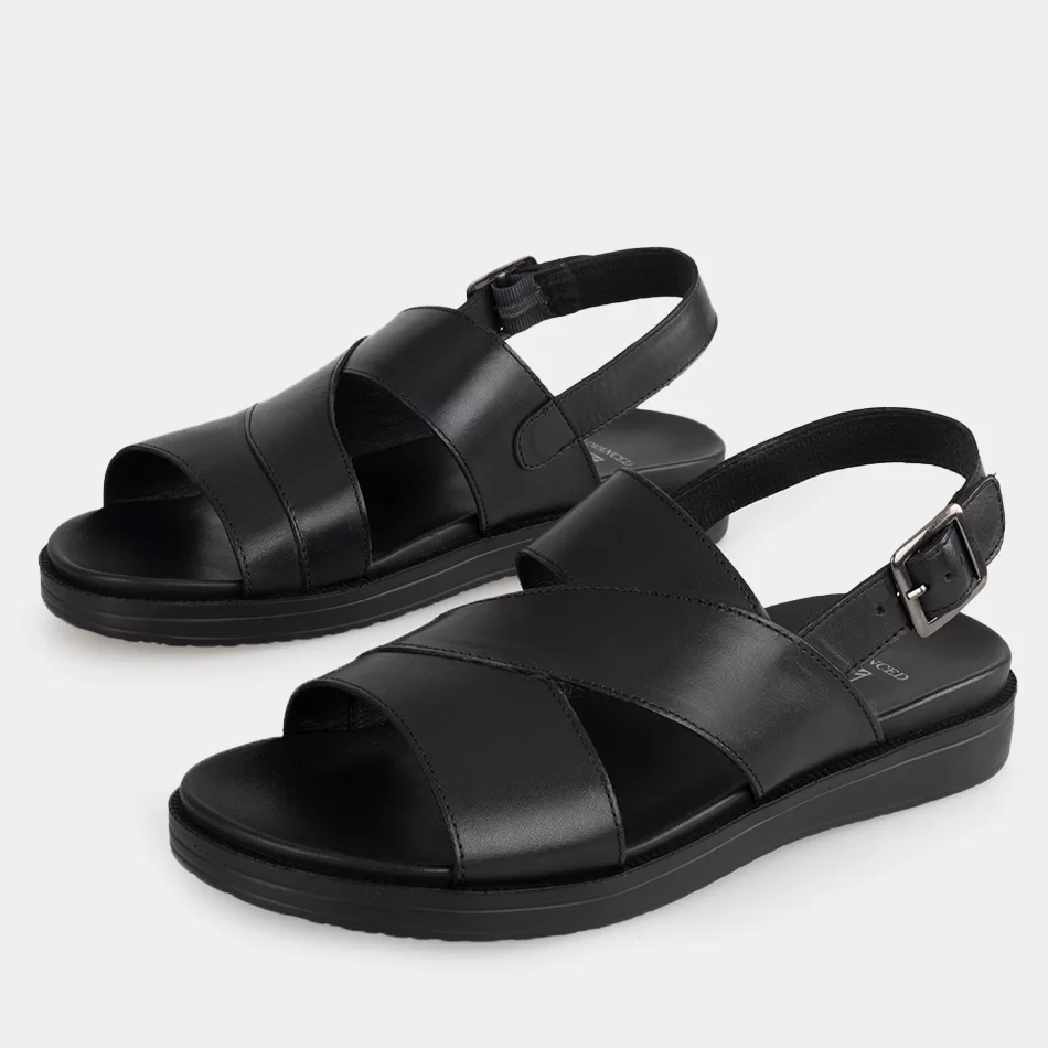 SANDALIAS EM PELE - Preto - Armazéns Ronfe