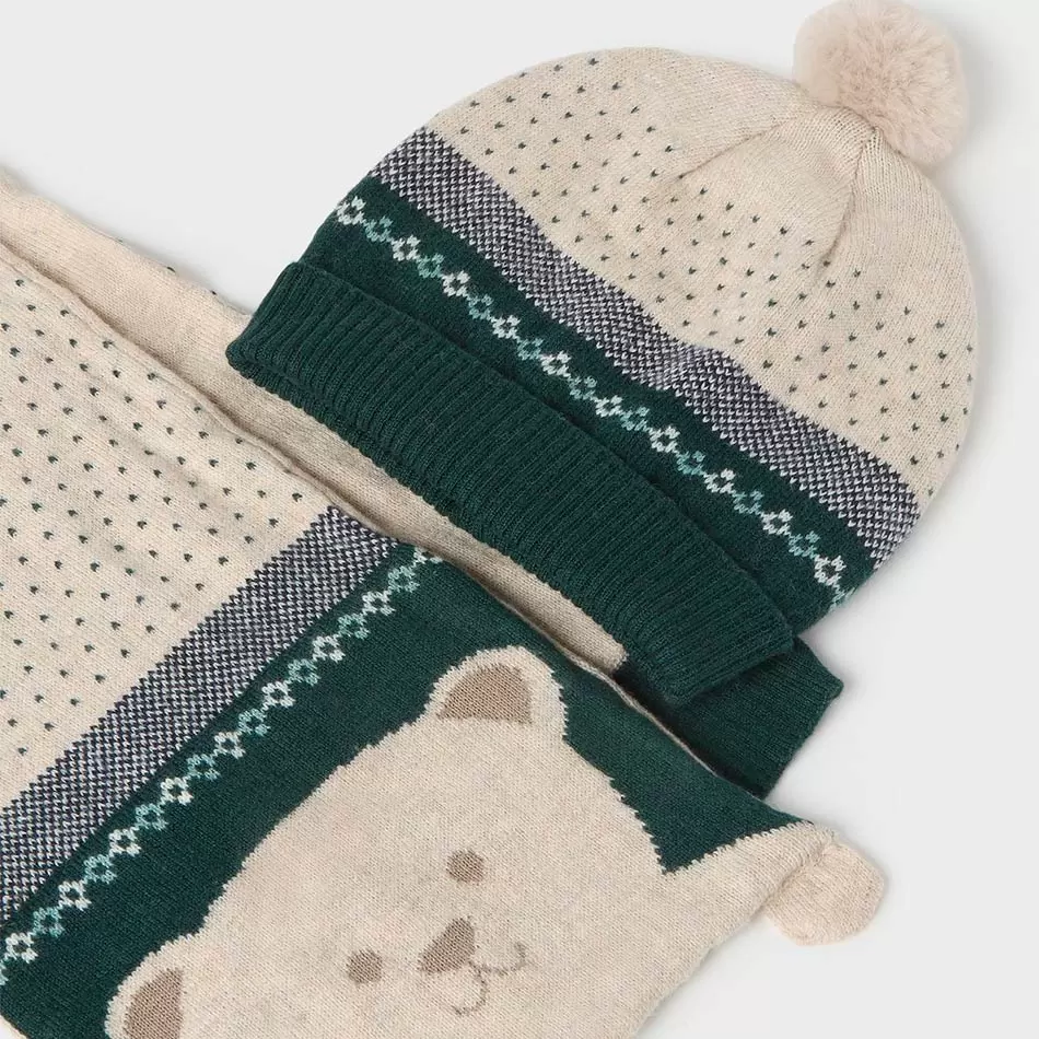 Conjunto de gorro e cachecol bebé - undefined