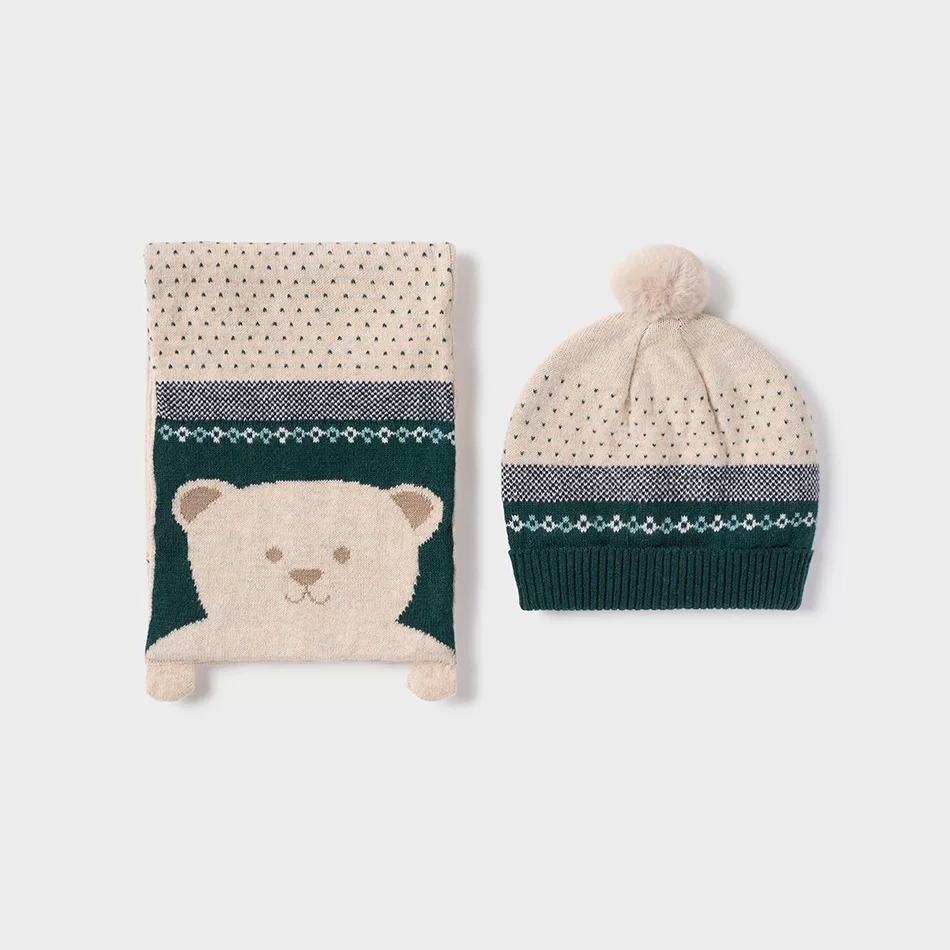 Conjunto de gorro e cachecol bebé - undefined