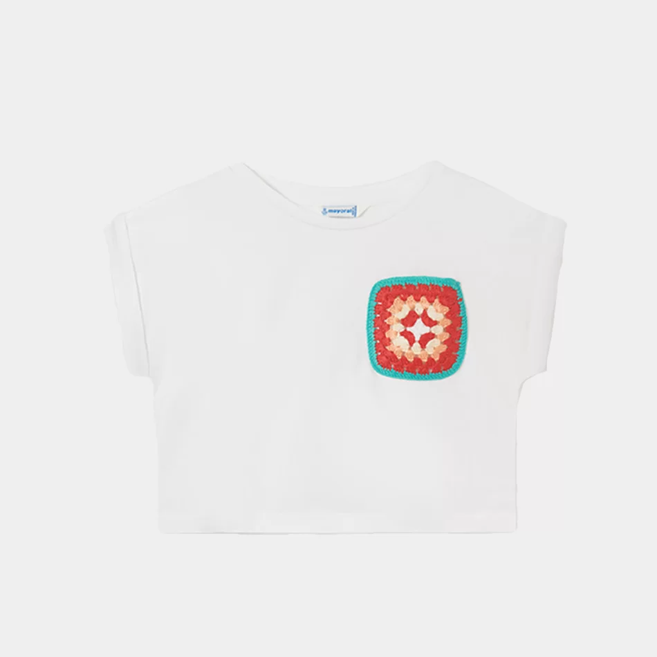 T-shirt em Algodão Sustentável Mayoral - Coral - Armazéns Ronfe