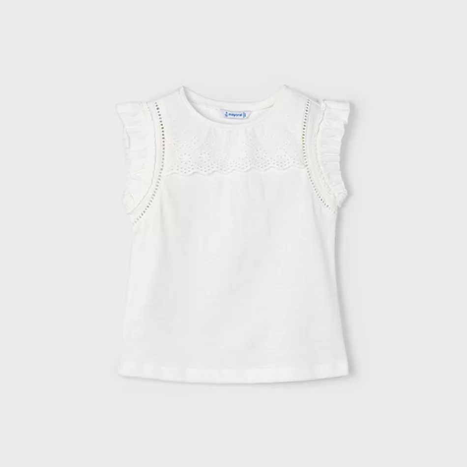 T-shirt Better Cotton menina - Branco - Armazéns Ronfe