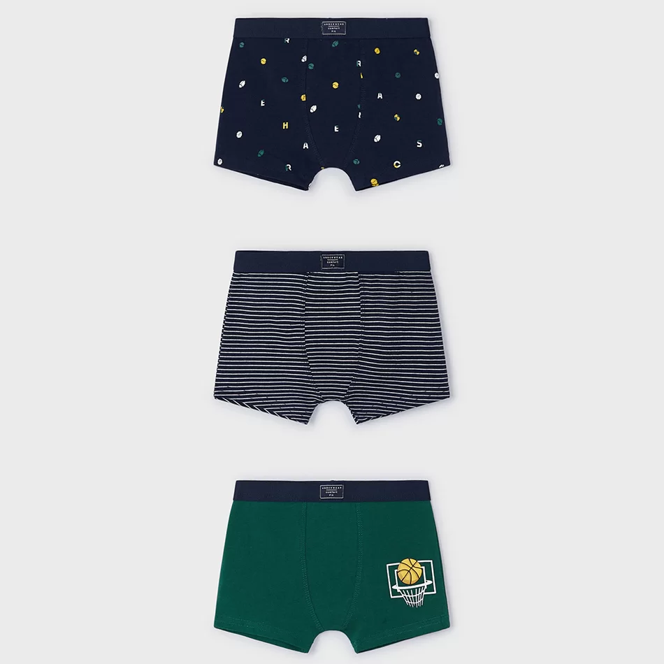 Pack 3 boxers menino - Verde - Armazéns Ronfe