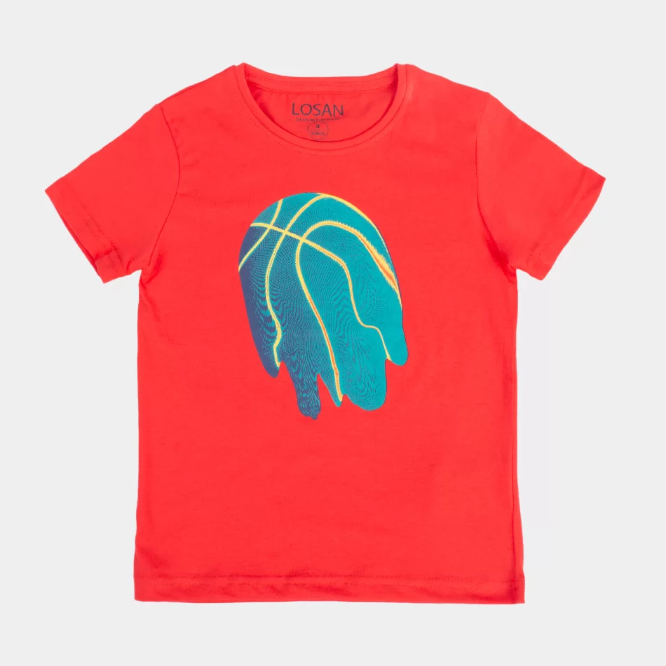 T-shirt Estampada - Coral - Armazéns Ronfe