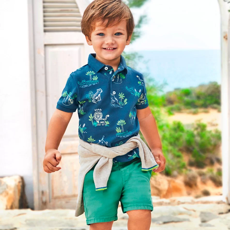 Bermudas chino Better Cotton bebé - Verde - Armazéns Ronfe