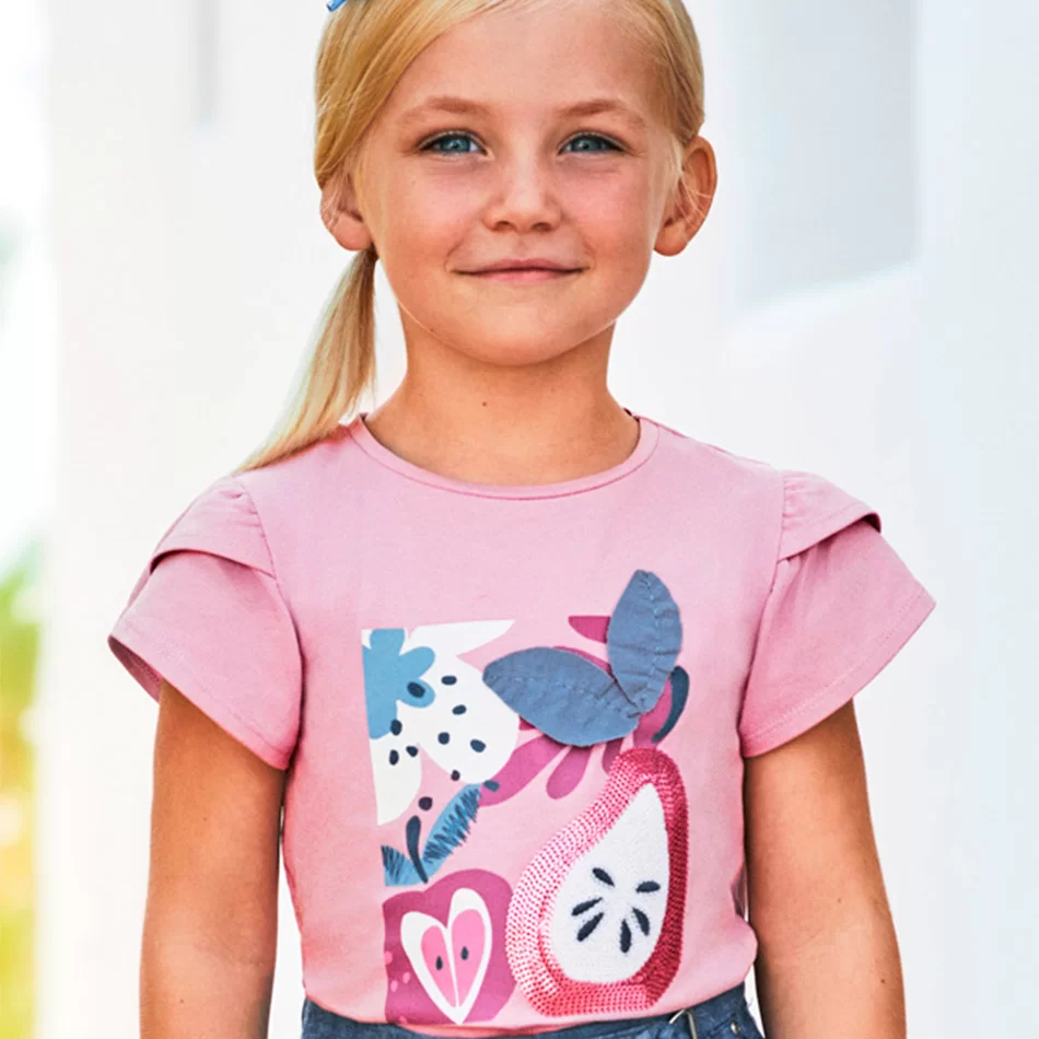 T-shirt menina - Lilás - Armazéns Ronfe