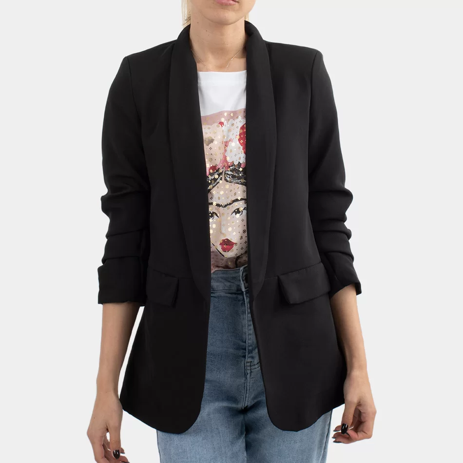 BLAZER DE MANGA ARREGAÇADA - undefined