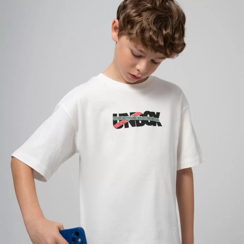 T-shirt interativa QR Better Cotton rapaz - undefined