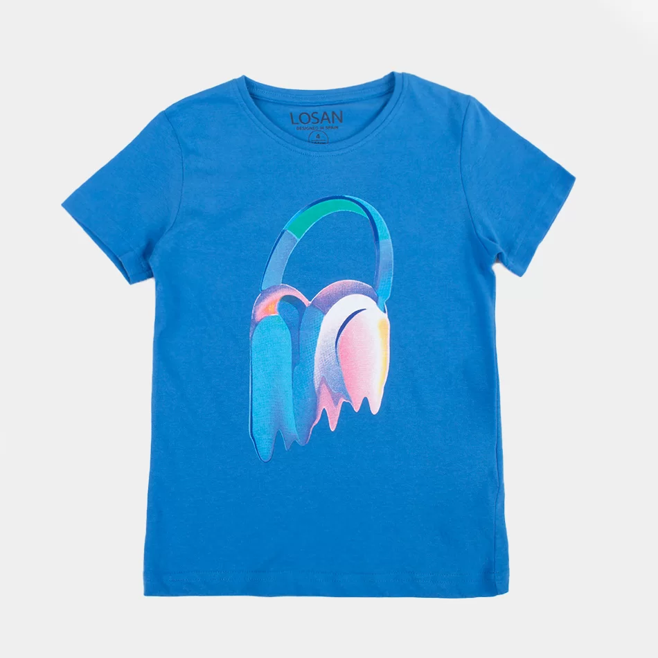 T-shirt Estampada - Azul - Armazéns Ronfe
