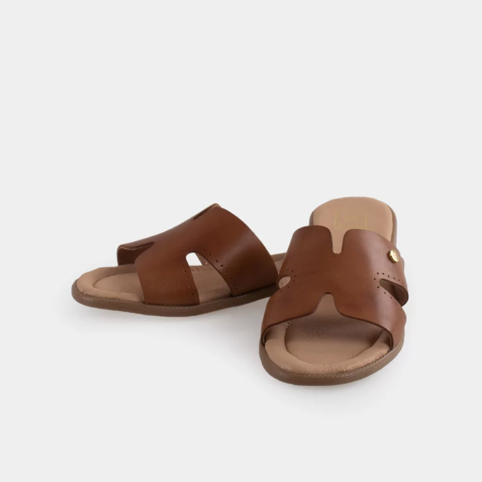 CHINELO RASO EM PELE - Camel1 - Armazéns Ronfe