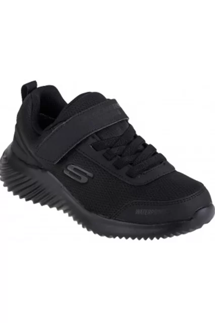 Skechers Bounder Dripper Drop Black Velcro Trainers  - Brandsibuy