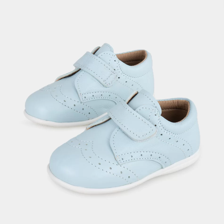 Sapatos com Velcro - Azul Bebé - Armazéns Ronfe