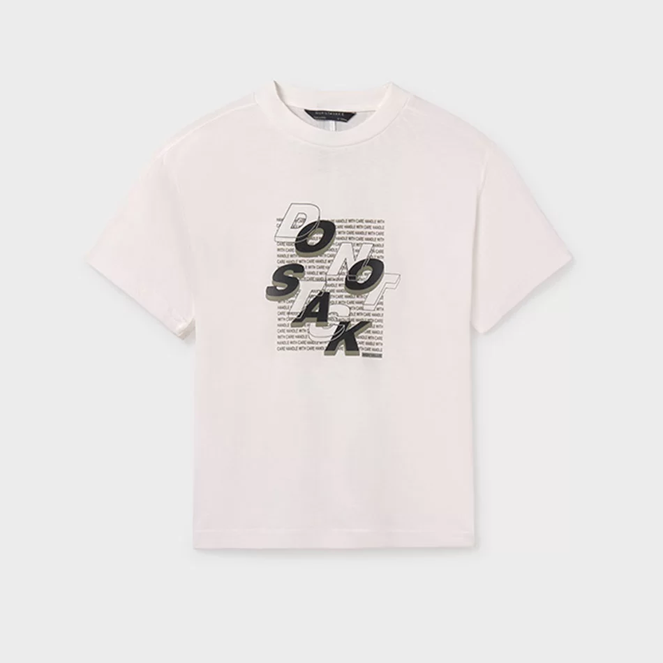 T-shirt oversize Better Cotton rapaz - Branco - Armazéns Ronfe